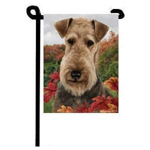  Airedale Fall Leaves Garden Flag 11 X 15 