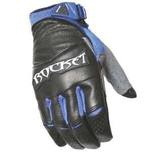   Rocket Sm Black/Blue Super Street Motorcycle Glove 