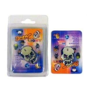  Super Bright Flashing LED Skull Magnetic Button Case Pack 