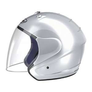  Suomy Nomad Open Face Helmet Large  Silver Automotive