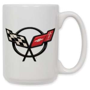  Corvette C5 Logo 15 Oz. Ceramic Coffee Mug: Kitchen 