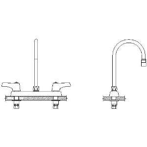   26C3933 R7 26T Two Handle 8 Cast Deck Mount Faucet: Home Improvement