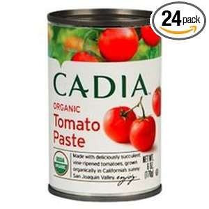 Cadia Organic Tomato Paste, 6 Ounce (Pack of 24)  Grocery 