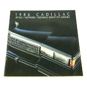  1986 86 CADILLAC BROCHURE Deville Fleetwood Everything 