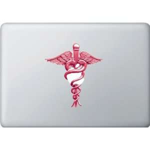 RN Caduceus Decal for Macbooks   Pink   vinyl sticker