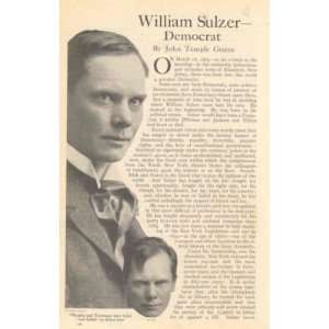  1912 William Sulzer New York Governor 