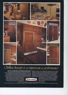 Sub Zero built in Refrigeration 1985 Magazine Ad  