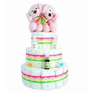  Mama & Babies Twin Girls 3 Tier Diaper Cake