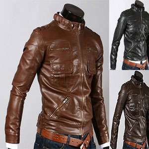 mens leather jacket k20001 3color (sz us S,M,L)  