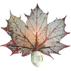   Antique Copper Real Leaf Sugar Maple Night Light