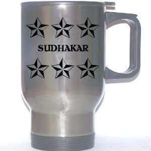 Personal Name Gift   SUDHAKAR Stainless Steel Mug (black 