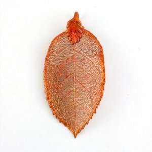  56mm Copper! Plated Elm Leaf Pendants: Arts, Crafts 
