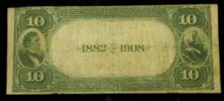 1882  DB  $10 CH.M2612 LAWRENCEBURGH, INDIANA  ONLY 7 $10 DB 1882 