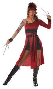 Tigress Ninja Warrior Street Fighter Girl Kung Fu Teen Costume  