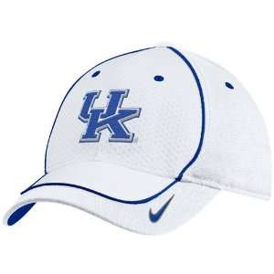  Nike Kentucky Wildcats White Elite Swoosh Flex Fit Hat 