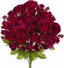 DESIGNER SILK DELUXE QUEEN ROSE BUSH 23AMERICAN BEAUTY 18 STEMS