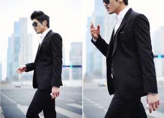   fashion Full dress Casual/Business Black Slim fit Suit jacket  