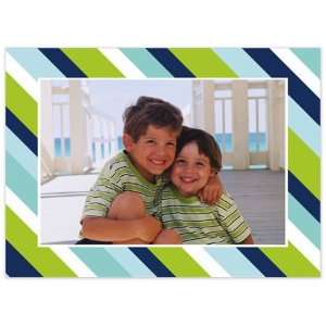     Holiday Photo Cards (Preppy Stripe   Blue)