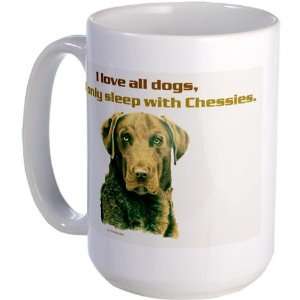   sleep with Chessies Dog breeds Large Mug by CafePress: Everything Else