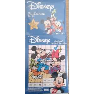   : Disney Funforms No. 5 Jumbled Picture Stricker Puzzle: Toys & Games