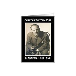  Be My Male Bridesmaid   Retro Funny Card Health 