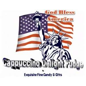 Custom Labeled Gift God Bless America Cappuccino Fudge Box  