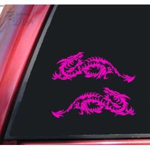   Set Of Blade Dragon Vinyl Decals Stickers   Hot Pink: Automotive