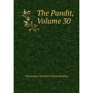  The Pandit, Volume 30 Varanaseya Sanskrit Vishwavidyalaya Books