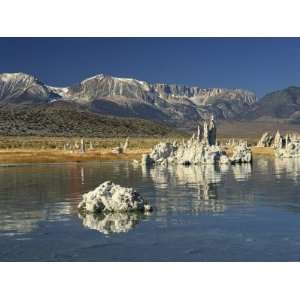 Calcium Carbonate at Lake in Mono Lake Tufa State Reserve, California 