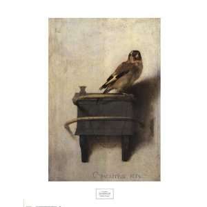  Carel Fabritius Carel Fabritius Goldfinch 1654 16x17: Home 