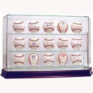  Steiner 15 Ball Glass Baseball Display: Sports & Outdoors