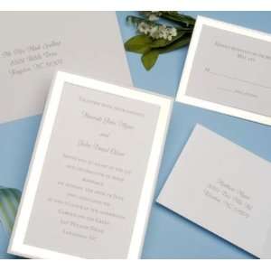  Platinum Border Printable Wedding Invitation Kit   Set of 