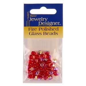    Darice 6mm Fire Polish Beads 36PK/Red Arts, Crafts & Sewing