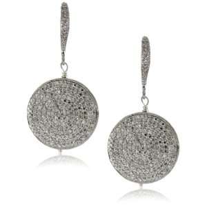  Mary Louise Large Cubic Zirconia Pave Earring: Jewelry