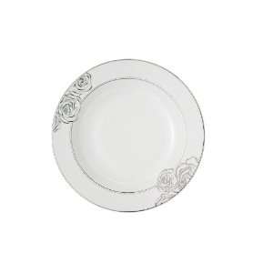   Lhuillier Waterford China Sunday Rose Rim Soup Bowls: Kitchen & Dining