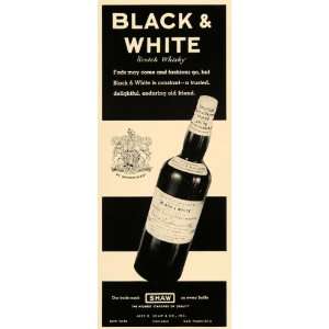   Black & White Scotch Whisky Liquor Alcohol   Original Print Ad Home
