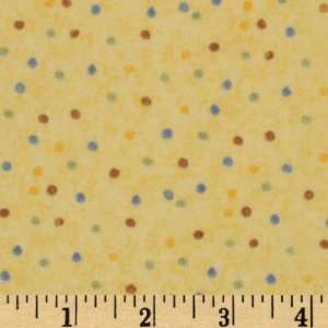  44 Wide Sugar Biscuit Dots Yellow Fabric By The Yard 