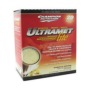  Champion Nutrition Ultramet Lite   Vanilla Cream   20 ea 