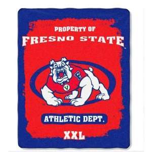 BSS   Fresno State Bulldogs NCAA Property of Micro Raschel Blanket 