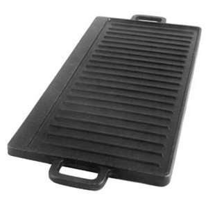   Portable Cast Iron Griddle with 2 Grilling Surfaces