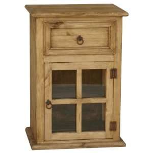 Corona Rustic Pine Wood Night Stand R Furniture & Decor