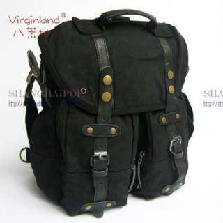 Retro Canvas Backpack Rucksack Travel Hiking Shoulder Bag Messenger 