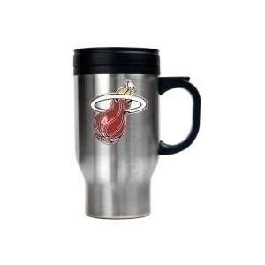  Miami Heat 16oz Stainless Steel Logo Travel Mug: Sports 