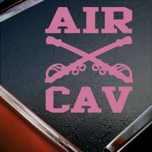 AIR CAV Army Cavalry Sabers Pink Decal Window Pink Sticker 