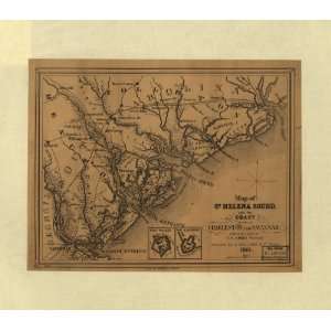  Civil War Map Map of St. Helena Sound, and the coast 