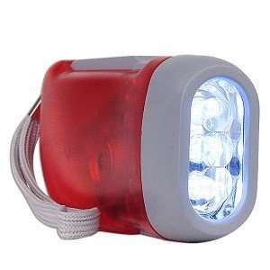  3 LED Squeeze Torch Flashlight   Battery Free! (Red): Home 