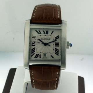 Cartier Tank Francaise Large Stainless Steel Watch  