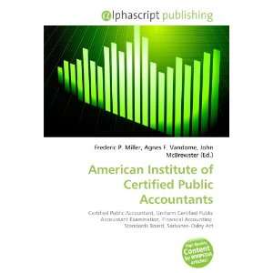   Institute of Certified Public Accountants (9786133592254) Books