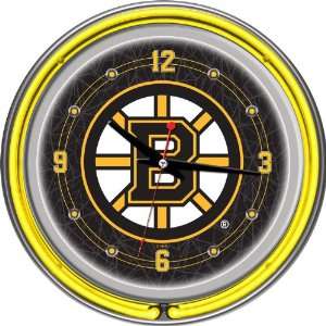  NHL Boston Bruins Neon Clock   14 inch Diameter 