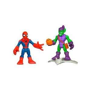   Hero Adventures Mini Figure 2Pack Spiderman Green Goblin: Toys & Games